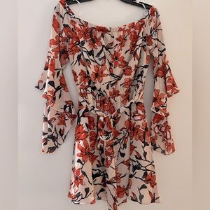 Lulu’s Off-The-Shoulder Floral Mini Dress, Size Medium